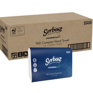 Sorbent Performance Plus Compact TAD Hand Towel 1ply 120 sheets 25419