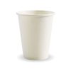 BioPak 280ml / 8oz (80mm) White Single Wall BioCup - Qty 1,000 (BC-8W)