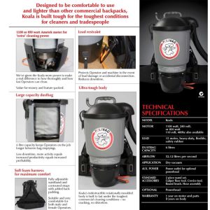 Polivac Koala Commercial Backpack Vacuum Cleaner
