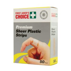 Premium Adhesive Sheer Plastic Strips 50pc First Aid (850950)