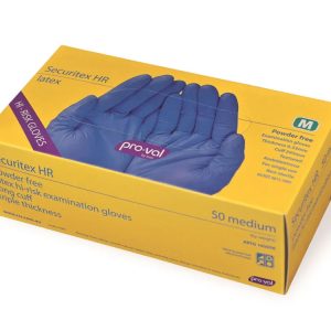 Pro-Val Securitex HR Royal Blue Powder-Free Natural Rubber Latex Disposable Gloves