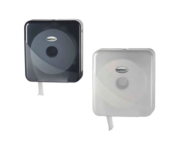 RapidClean Jumbo Toilet Tissue Roll Dispenser White 033047 Black 033057