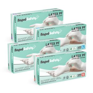 RapidSafety Latex PF Natural Powder Free Gloves