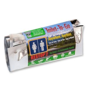 Restop 2 Toilet-To-Go Portable Toilet - Paper and Wet Wipe Included