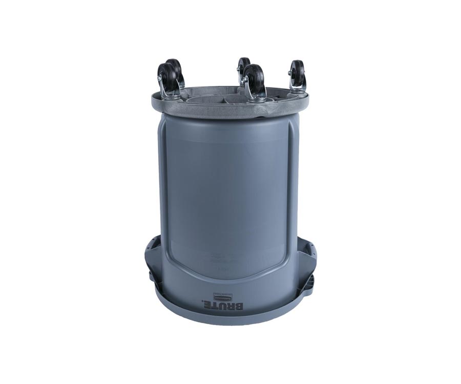 Rubbermaid BRUTE Container Grey 75.7Ltr Waste Rubbish Bin (FG262000GRAY) - Image 3