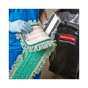 Rubbermaid FGQ44900GR00 HYGEN 48" Green Microfiber Fringed Dust Mop Pad