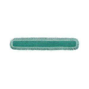 Rubbermaid FGQ44900GR00 HYGEN 48" Green Microfiber Fringed Dust Mop Pad