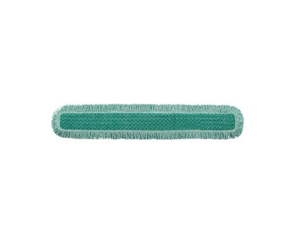 Rubbermaid FGQ44900GR00 HYGEN 48" Green Microfiber Fringed Dust Mop Pad