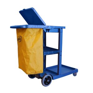 Sabco Professional Janitor Cart with Laundry bag with lid