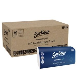 Sorbent Performance Plus Multifold TAD Hand Towel 1ply 150 sheets 25418
