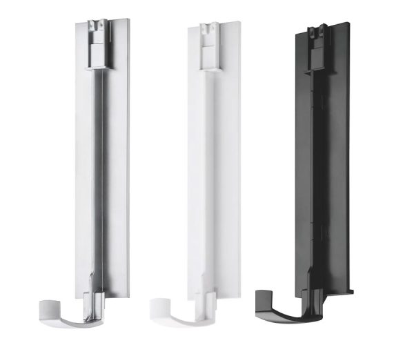 SWISSTRADE Adhesive Single Wall Bracket available in Chrome, White, Black for Hotel Bathroom Shape Dispenser