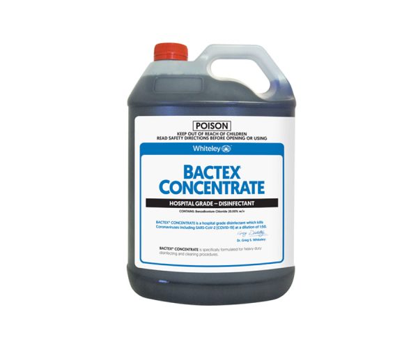 Whiteley Bactex Concentrate 5L Hospital Grade Disinfectant 5L 020206