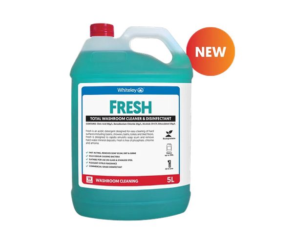 Whiteley FRESH - Total Washroom Cleaner & Disinfectant - Commercial Grade 5Lt (260102)